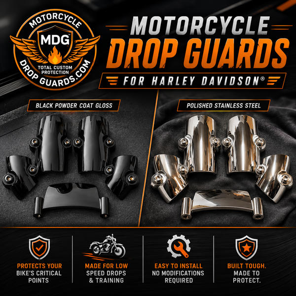 Motorcycle Drop Guards for Harley Davidson Motorcycles