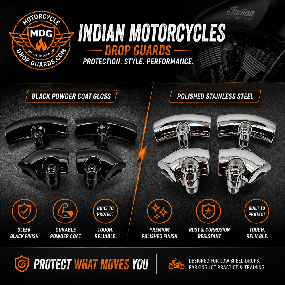 Motorcycle Drop Guards for Indian Motorcycles (In-Stock)