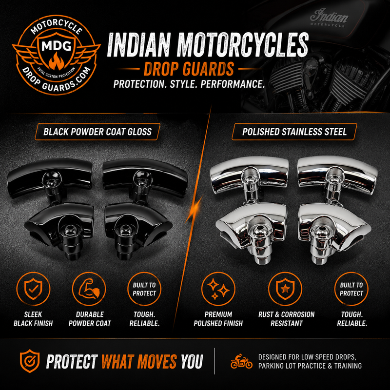 Motorcycle Drop Guards for Indian Motorcycles (In-Stock)