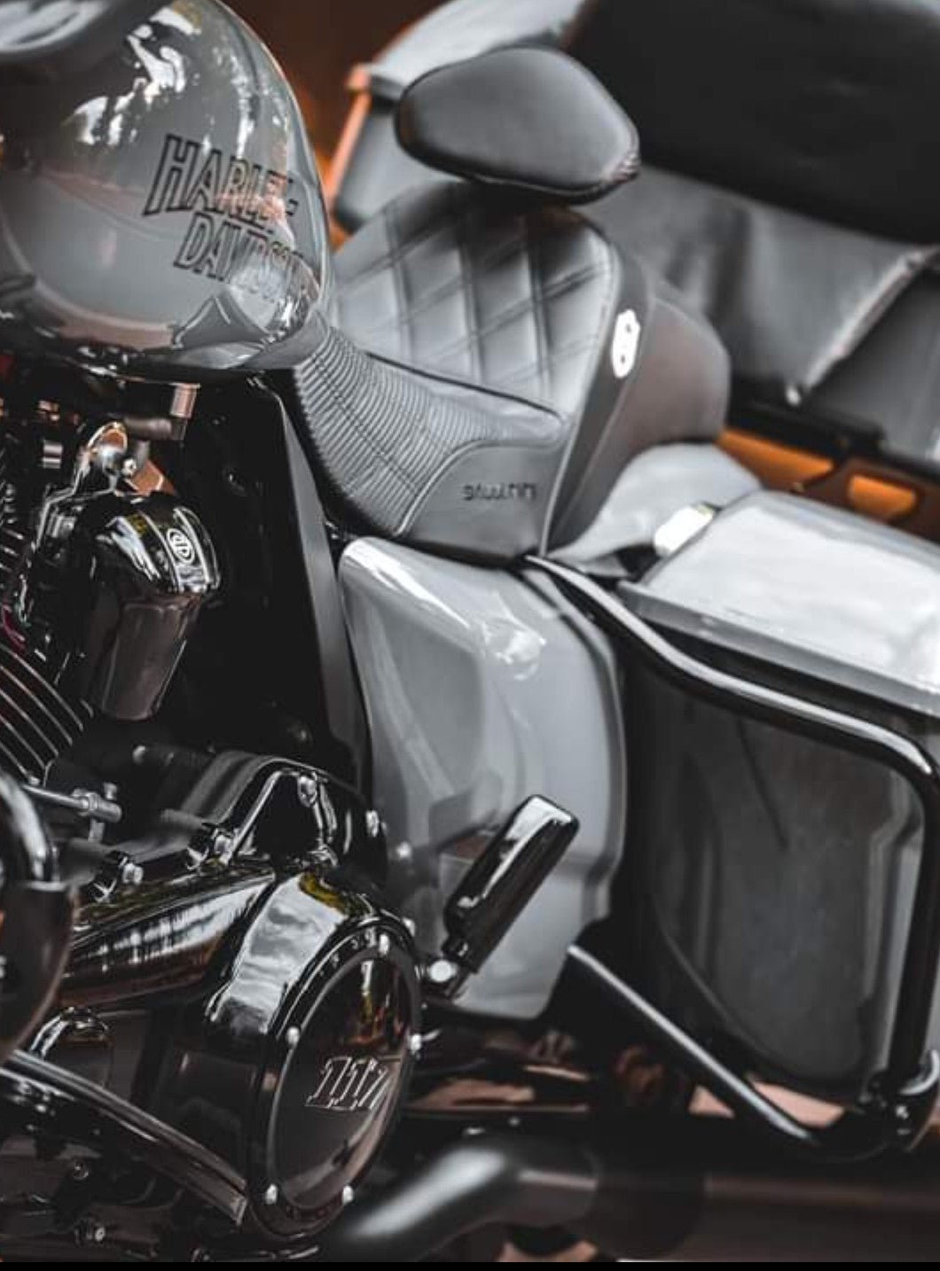 Black Powder Coat Gloss for Harleys - motorcycledropguards
